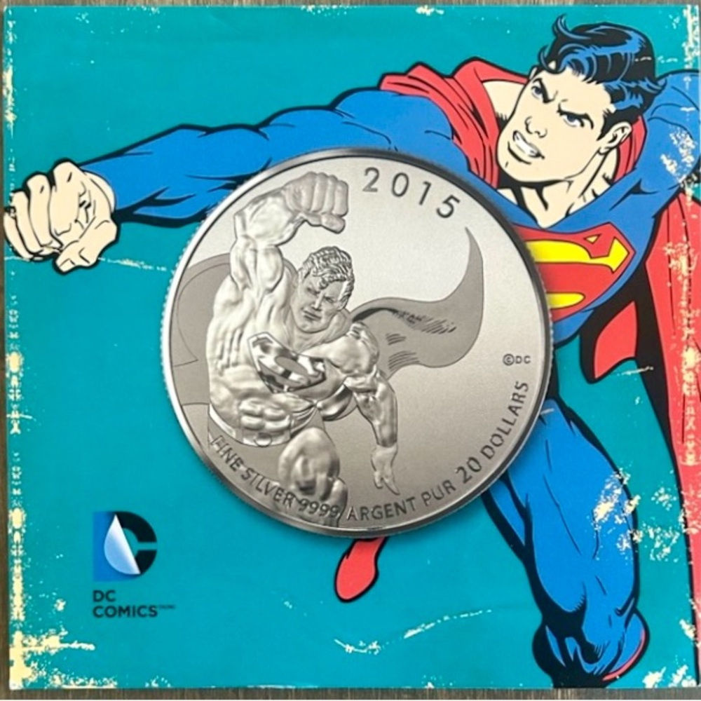 Superman Pure 99.9% Silver Coin 2015. Collectible.